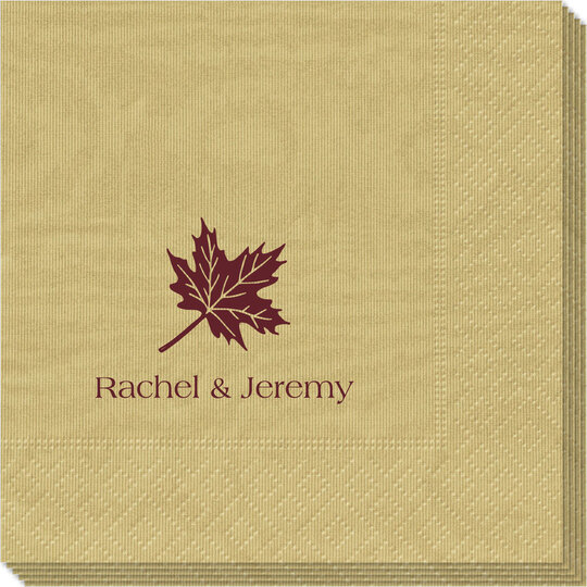 Little Autumn Leaf Moire Napkins